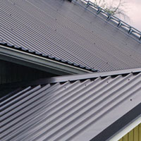 Пример использования листа на крыше