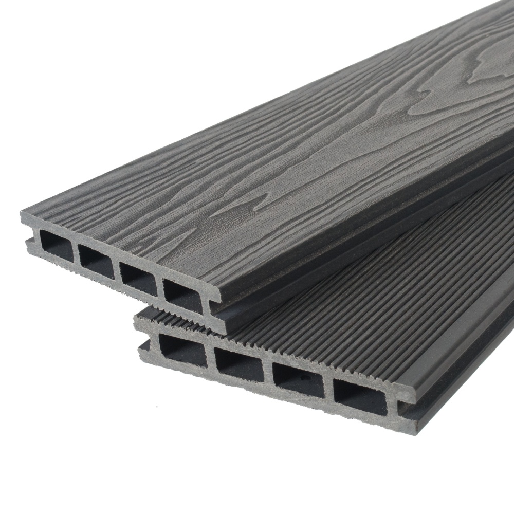 Террасная доска 3Dmicro TalverWood 150*25 СЕРЫЙ брашированная двусторонняя (текстура-вельвет) Террасная доска 3Dmicro TalverWood 150*25 СЕРЫЙ брашированная двусторонняя (текстура-вельвет)