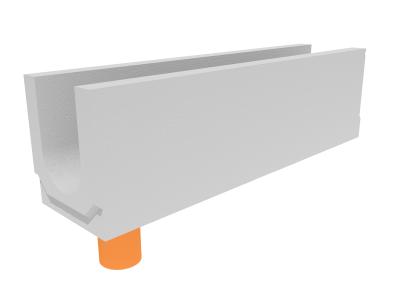 Лоток водоотводный бетонный коробчатый (СО-150мм), с водосливом КUв 100.24,8 (15).31,5(25)-BGU, № 15-0