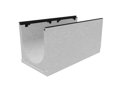 Лоток водоотводный бетонный коробчатый (СО-400мм), с чугунной насадкойКU 100.49,9 (40).49,5(42,5) - BGZ-S, № 20-0