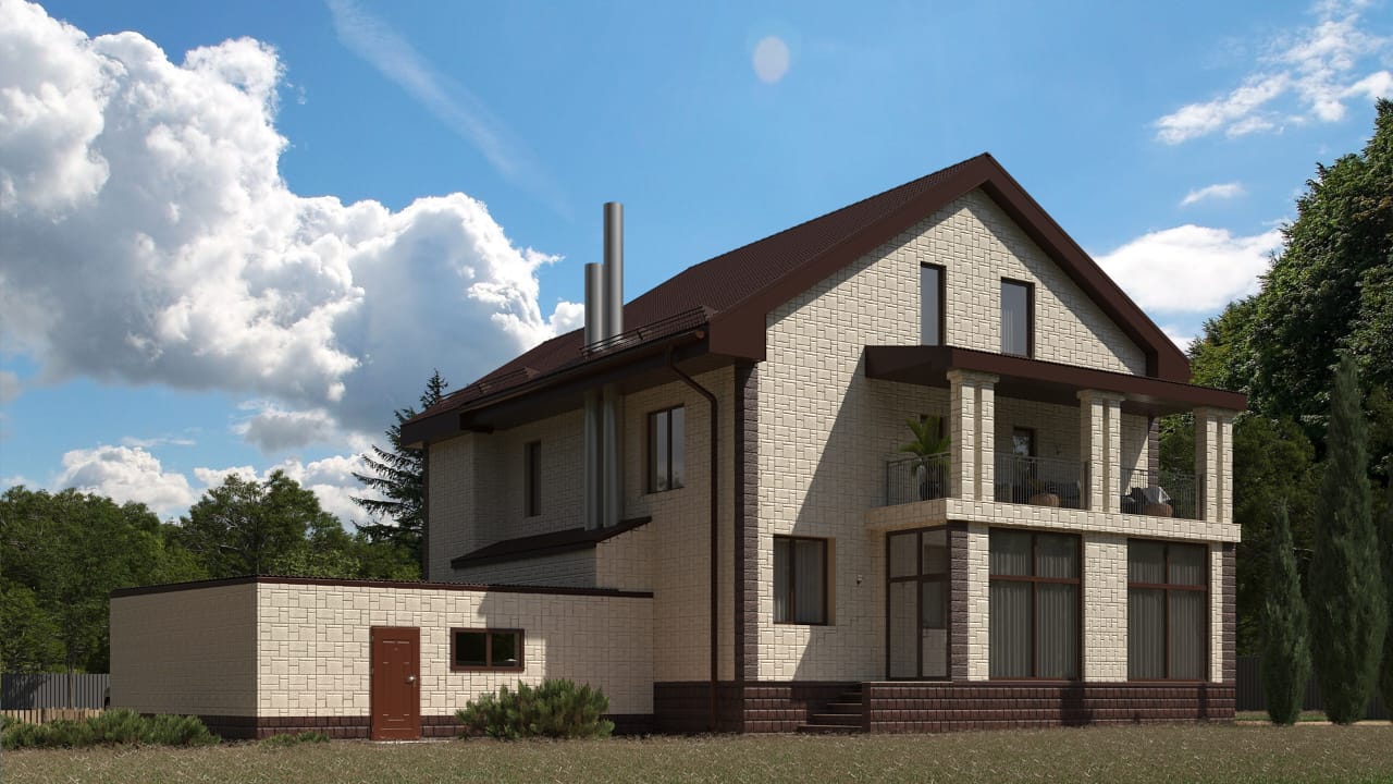 3D-визуализация дома и участка 3D-визуализация дома и участка