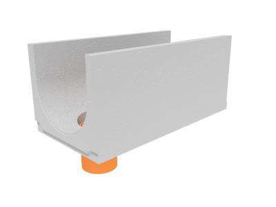 Лоток водоотводный бетонный коробчатый (СО-400мм), с водосливомКUв 100.49,4(40).44,5(37,5) - BGU, № 10-0