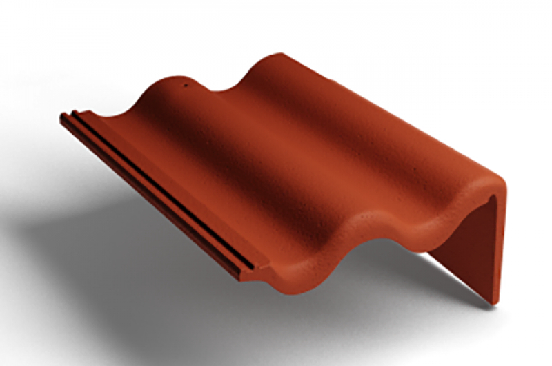 Боковая черепица, правая, серия Classic кирпично-красный напрямую со склада завода в Екатеринбурге. Гарантируем низкую цену! Боковая черепица, правая, серия Classic кирпично-красный