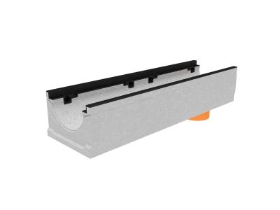 Лоток водоотводный бетонный коробчатый (СО-200мм), с чугунной насадкой, с водосливом КUв 100.29,8 (20).19,5(12,5) - BGZ-S, № -20-0 напрямую со склада завода в Екатеринбурге. Гарантируем низкую цену! Лоток водоотводный бетонный коробчатый (СО-200мм), с чугунной насадкой, с водосливом КUв 100.29,8 (20).19,5(12,5) - BGZ-S, № -20-0