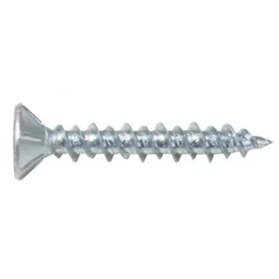 Саморез оконный острый с потайной головкой, насечками и крестообразным шлицем 4x16