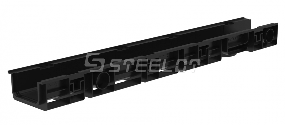 Лоток водоотводный пластиковый SteeStart dn100 h 80, кл. С250