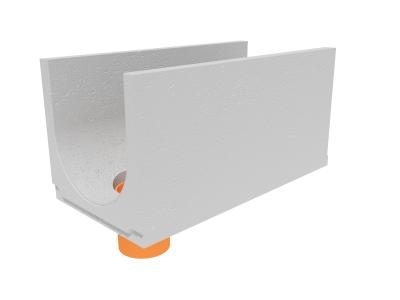 Лоток водоотводный бетонный коробчатый (СО-400мм), с водосливом КUв 100.49,4(40).49,5(42,5) - BGU, № 20-0