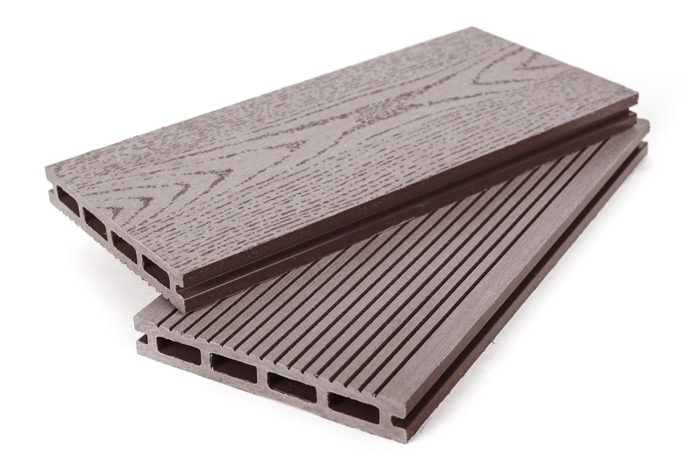 Террасная доска ДПК Grand Line 140мм вельвет и тиснение под дерево Шоколад 3м (БШТ)