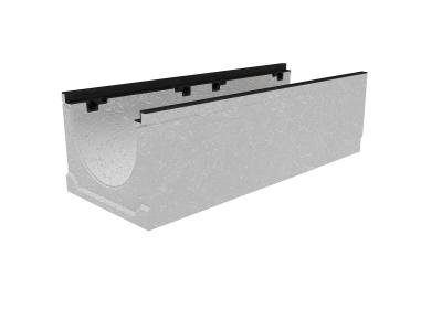 Лоток водоотводный бетонный коробчатый (СО-300мм), с чугунной насадкой КU 100.39,9 (30).31(24) - BGZ-S