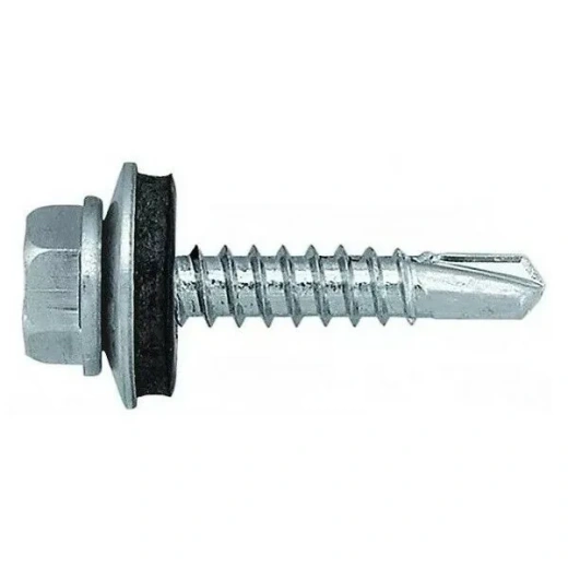 Саморез кровельный с шестигранной головкой и шайбой с EPDM прокладкой 4,8x19 напрямую со склада завода в Екатеринбурге. Гарантируем низкую цену! Саморез кровельный с шестигранной головкой и шайбой с EPDM прокладкой 4,8x19