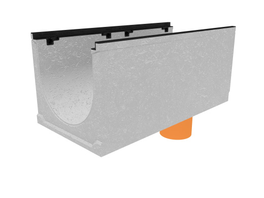 Лоток водоотводный бетонный коробчатый (СО-400мм), с чугунной насадкой, с водосливом КUв 100.49,9 (40).44,5(37,5) - BGZ-S, № 10-0 напрямую со склада завода в Екатеринбурге. Гарантируем низкую цену! Лоток водоотводный бетонный коробчатый (СО-400мм), с чугунной насадкой, с водосливом КUв 100.49,9 (40).44,5(37,5) - BGZ-S, № 10-0