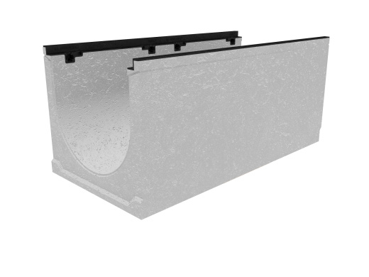 Лоток водоотводный бетонный коробчатый (СО-400мм), с чугунной насадкой, с уклоном 0,5% КUу 100.49,9 (40).47(40) - BGZ-S, № 15