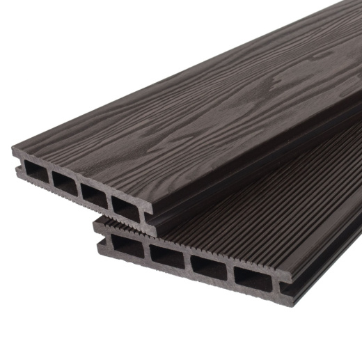 Террасная доска 3Dmicro TalverWood 150*25 ВЕНГЕ брашированная двусторонняя (текстура-вельвет)