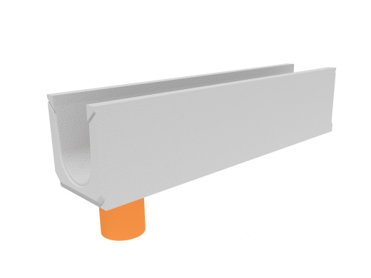 Лоток водоотводный бетонный коробчатый (СО-150мм), с водосливом КUв 100.21,3 (15).24(20) - BGU, № 10-0