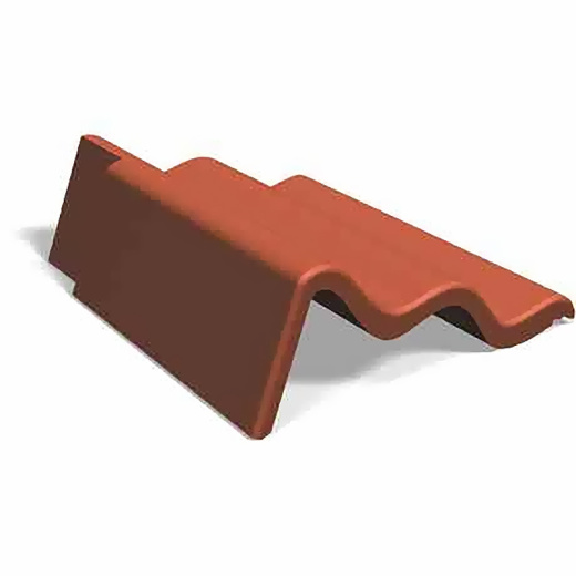 Боковая черепица, левая, серия Classic кирпично-красный напрямую со склада завода в Екатеринбурге. Гарантируем низкую цену! Боковая черепица, левая, серия Classic кирпично-красный