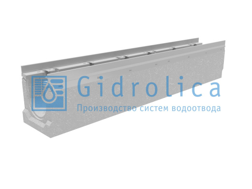 Лоток водоотводный бетонный коробчатый (СО-100мм), с оцинкованной насадкой, с уклоном 0,5% КUу 100.16,3 (10).20(16) - BGU-Z, № 7