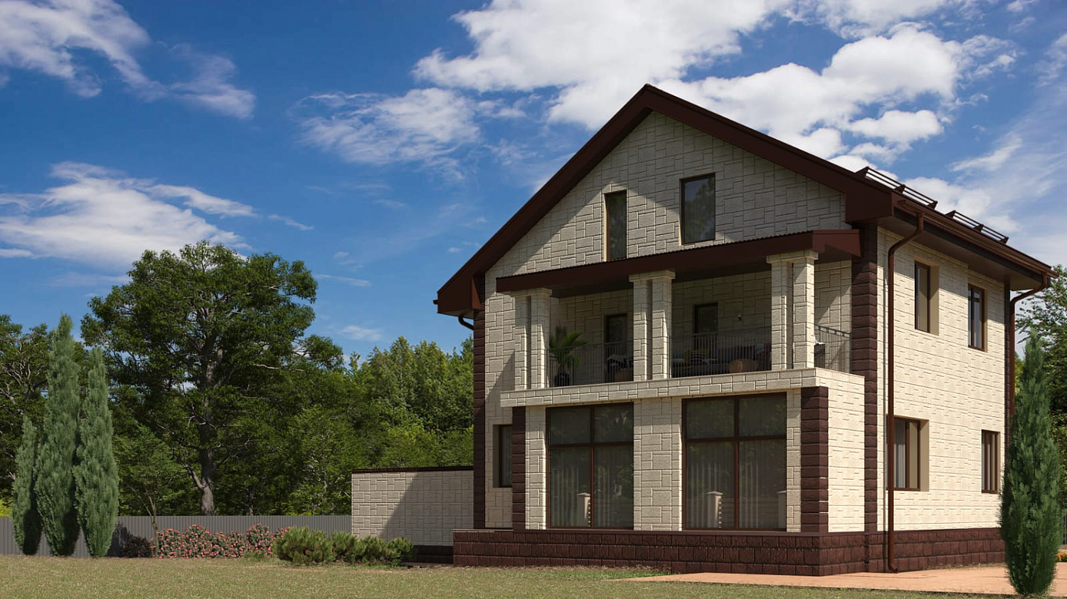 3D-визуализация дома и участка 3D-визуализация дома и участка