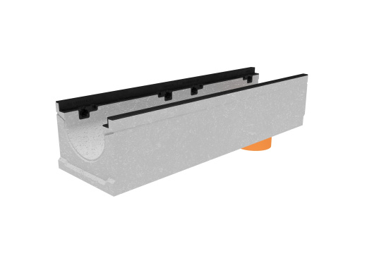 Лоток водоотводный бетонный коробчатый (СО-200мм), с чугунной насадкой, с водосливом КUв 100.29,8 (20).22(15) - BGZ-S, № -15-0 напрямую со склада завода в Екатеринбурге. Гарантируем низкую цену! Лоток водоотводный бетонный коробчатый (СО-200мм), с чугунной насадкой, с водосливом КUв 100.29,8 (20).22(15) - BGZ-S, № -15-0