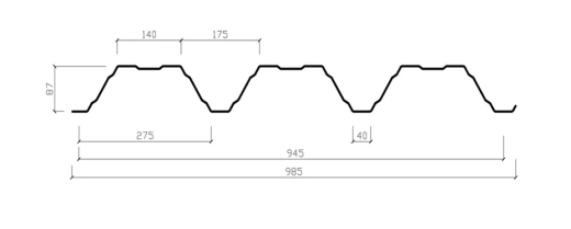 Профнастил СТ 90-945 напрямую со склада завода в Екатеринбурге. Гарантируем низкую цену! Профнастил СТ 90-945